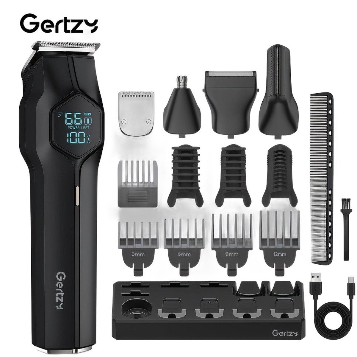 Currero Foil Shaver - Scheerapparaat Mannen - Hoofd Scheerapparaat - Head Shaver - Tondeuse met Trimmer - Lichaam en Baard - Oplaadbaar
