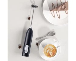Elektrische mixer, eierklopper voor huishoudelijk gebruik, handmatige melkopschuimer, koffiemolen, melkopschuimer - zwart