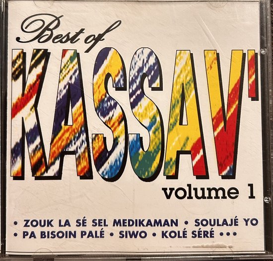 CD-hoes met de tekst 'Best of KASSAV!' in grote, kleurrijke letters. Volume 1 staat rechtsonder.