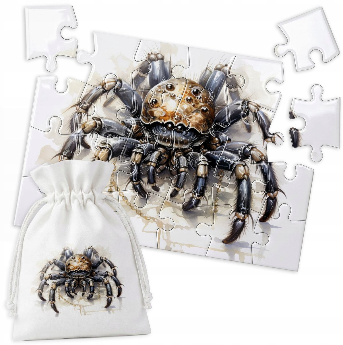 Merkloos puzzel: Insecten & Spinnen, 24 stukjes