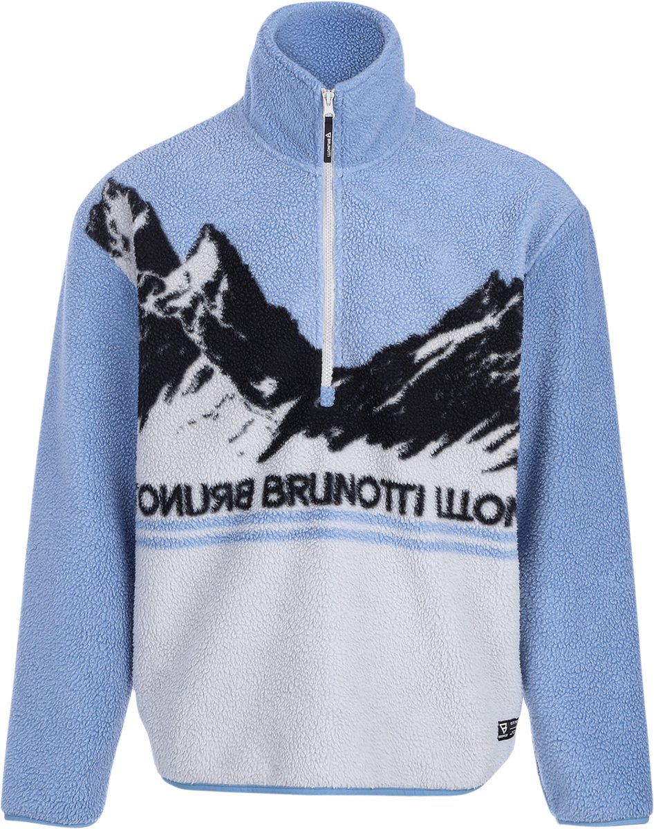 Brunotti Reggio Teddy Fleece Heren Flint Stone Fleece met Rits Loose Fit Dikke stof Flintstone