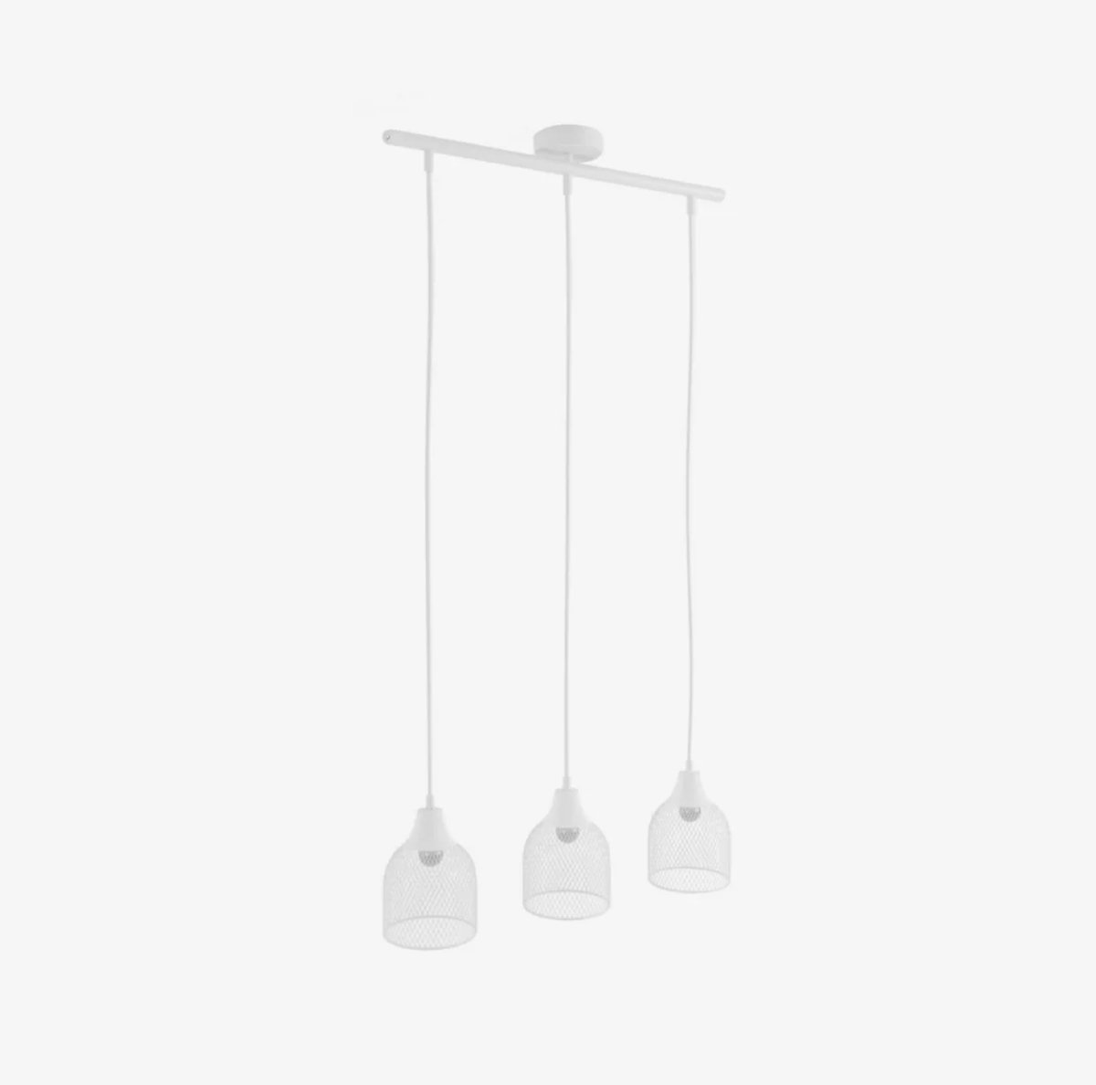 Hanglamp 3 Lampen - Wit - Industrieel - Metaal - Eettafel, Slaapkamer of Woonkamer - Plafondlamp - Modern