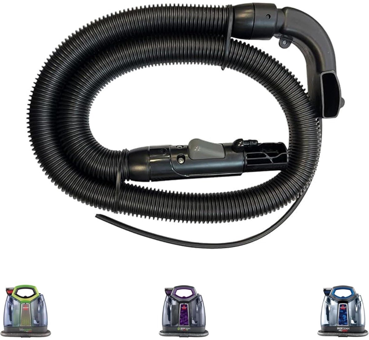 Vervangende flexibele slang compatibel met Bissell Little Green & SpotClean tapijtreinigers — Zwart PP, geschikt voor modellen 2694 2513 5207 4720M