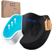 Blue Lion Zitkussen orthopedisch & ergonomisch + Verkoelende Gel - stuitkussen - wigkussen - ergonomisch zitkussen - ringkussen - traagschuim - stuitje