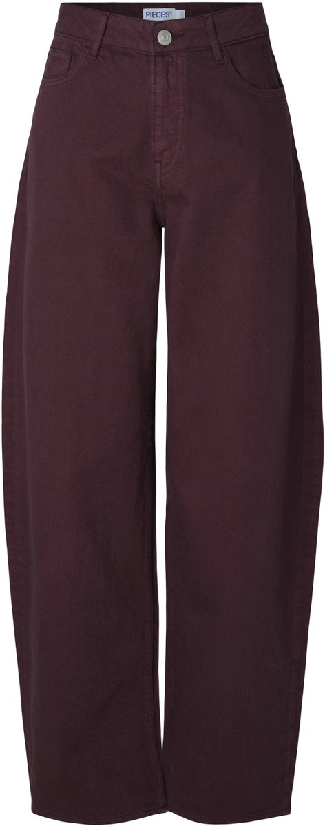 Pieces Jeans Pcgrace Mw Barrel Ank Jeans Noos Bc 17165934 Winetasting Dames Maat - W30 X L32