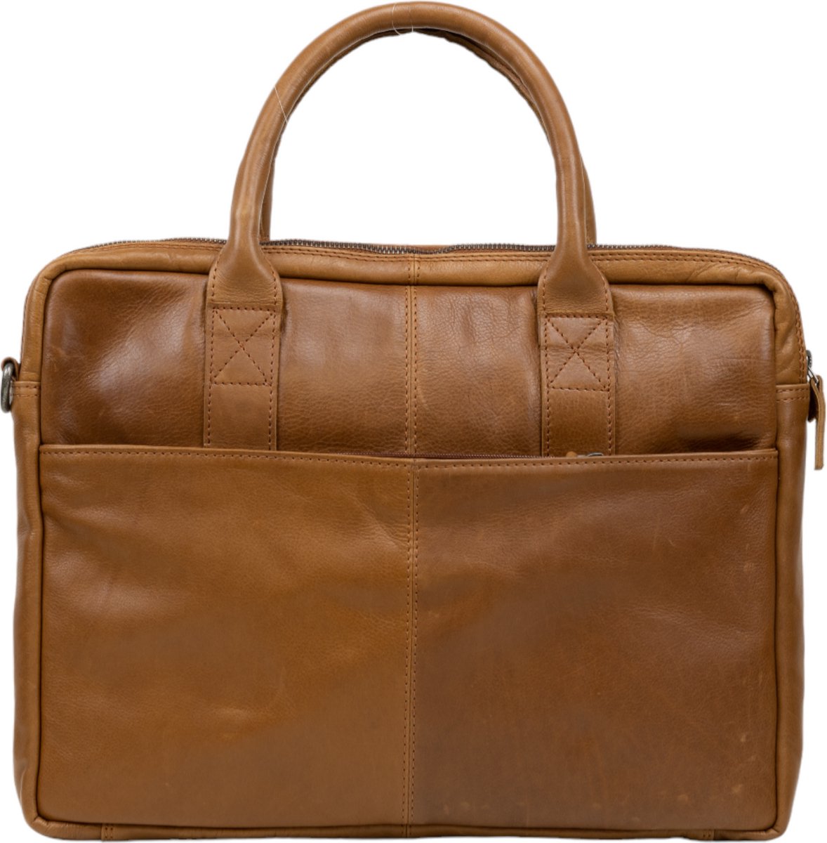 DSTRCT State Street Laptoptas 17 inch cognac