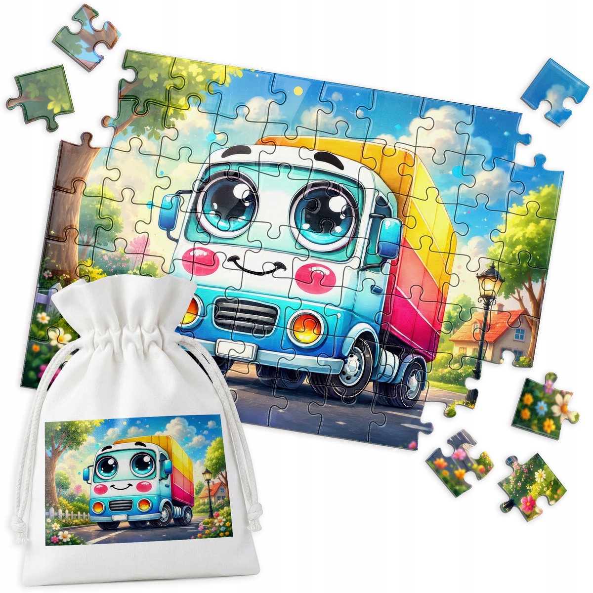 Traditionele Puzzel Vrachtwagen 70 Stukjes