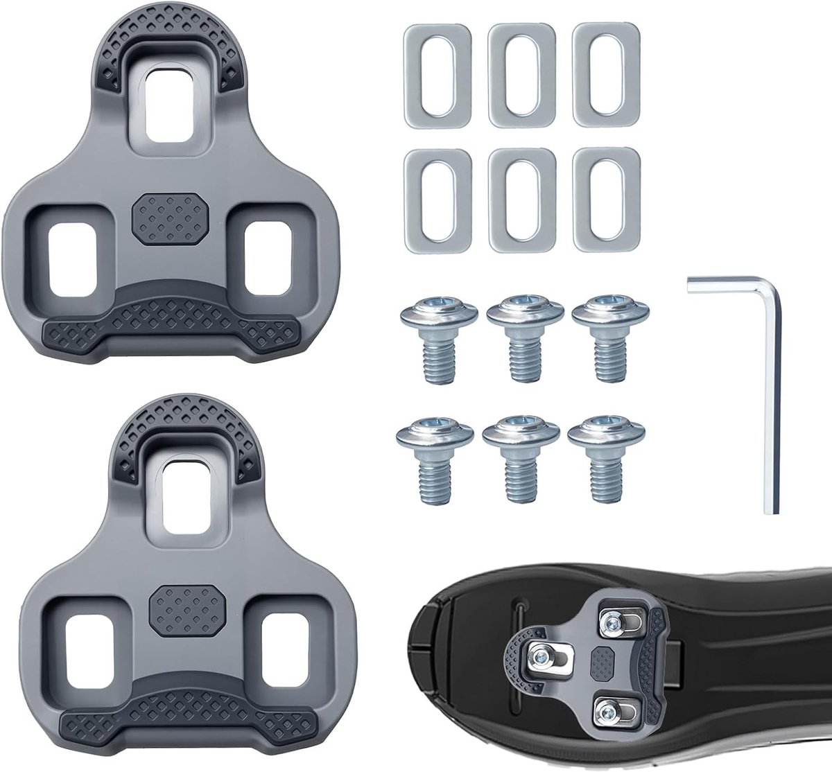 Fiets Grip Schoenenplaatjes Geschikt voor Look Keo Pedalen - Verbeter je Fietsbeleving en Stabiliteit