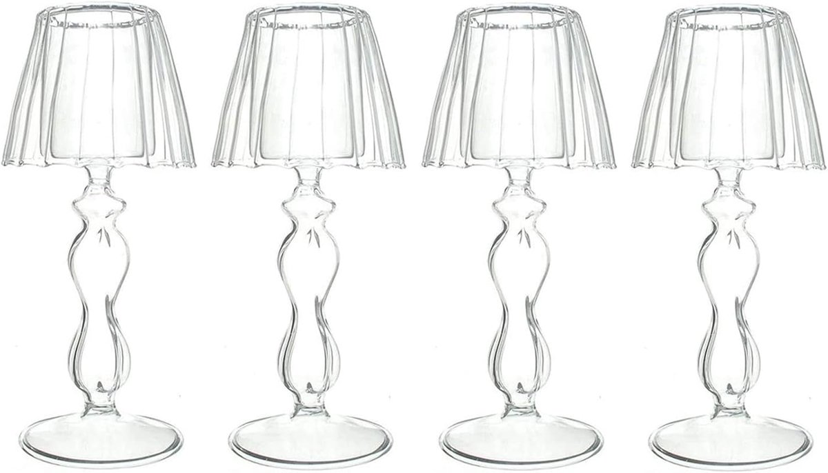 Theelichthouder - Set van 4 - Glas