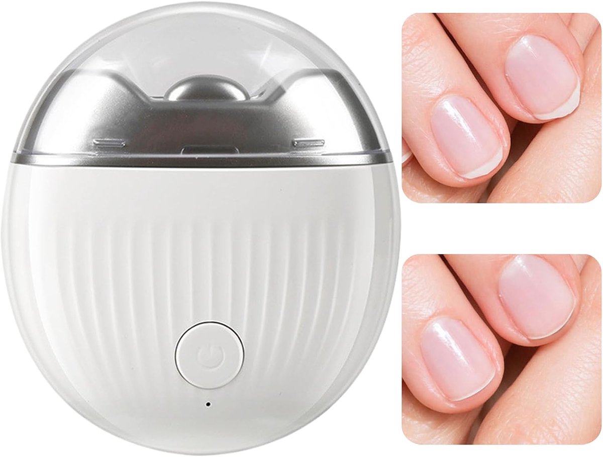 Elektrische Nagelknipper - Automatische Nagelvijl - USB Oplaadbaar - voor Baby's, Kinderen en Volwassenen - Met Opvangreservoir & Beschermkap - Wit/Zilver