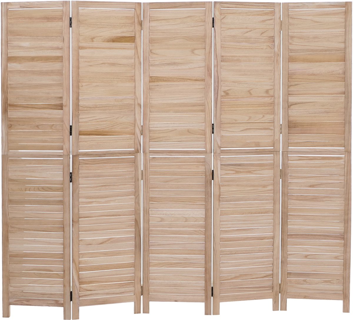 Kamerscherm MCW-C30b, ruimteverdeler, scheidingswand, zichtbescherming, vintage paulowniahout 180x200 cm ~ naturel