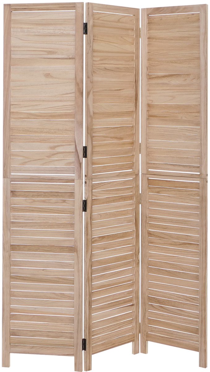 Kamerscherm MCW-C30b, ruimteverdeler, scheidingswand, zichtbescherming, vintage paulowniahout 180x120 cm ~ naturel