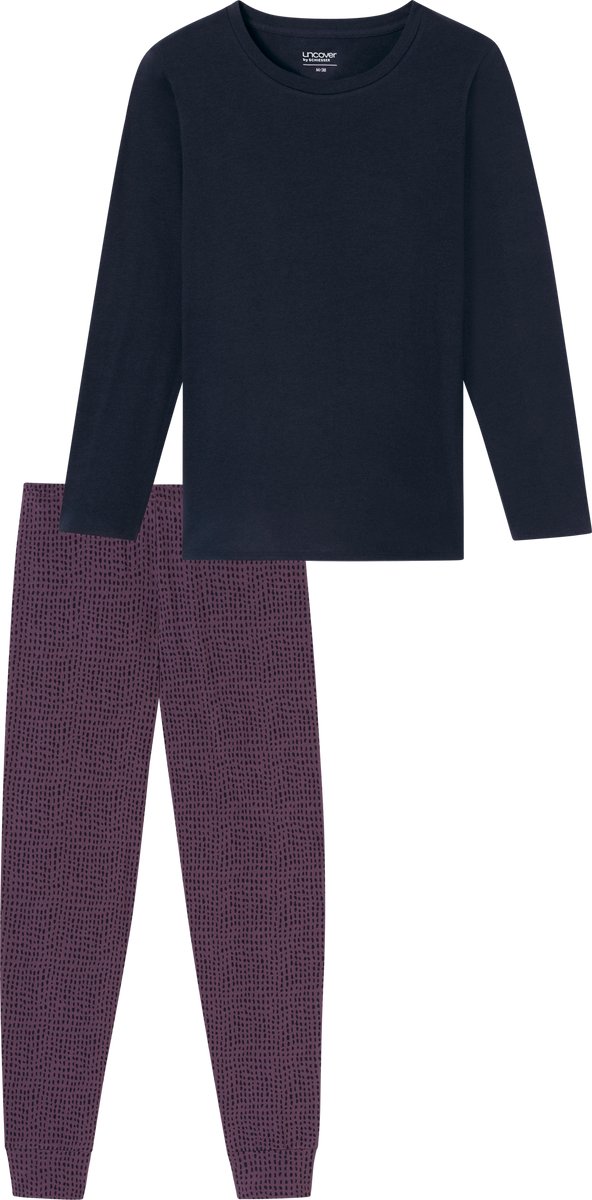 Uncover by Schiesser Lange pyjama - Dames Pyjamaset - nachtblauw
