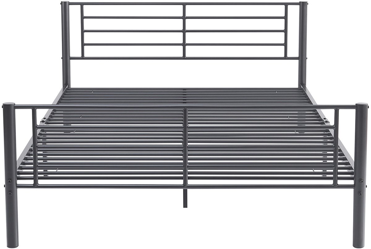 Rousseau Bed - Rousseau Sammy - Bed - 160x200 cm - in Metaal - Donkergrijs met bodem inbegrepen