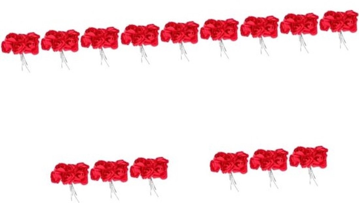 Kunstbloemen Boeket - Nepbloemen Papierbloemen - Kaarten Versieren - Levensgetrouw Ontwerp - 50x25x50 mm - Rood