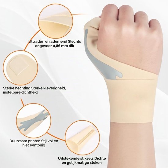 Ademende en Zachte Duimspalk voor Rechts en Links - 2 Stuks, Ideaal voor Duimgewricht en Polsbandage voor Mannen en Vrouwen (Huidkleur) — afbeelding 3