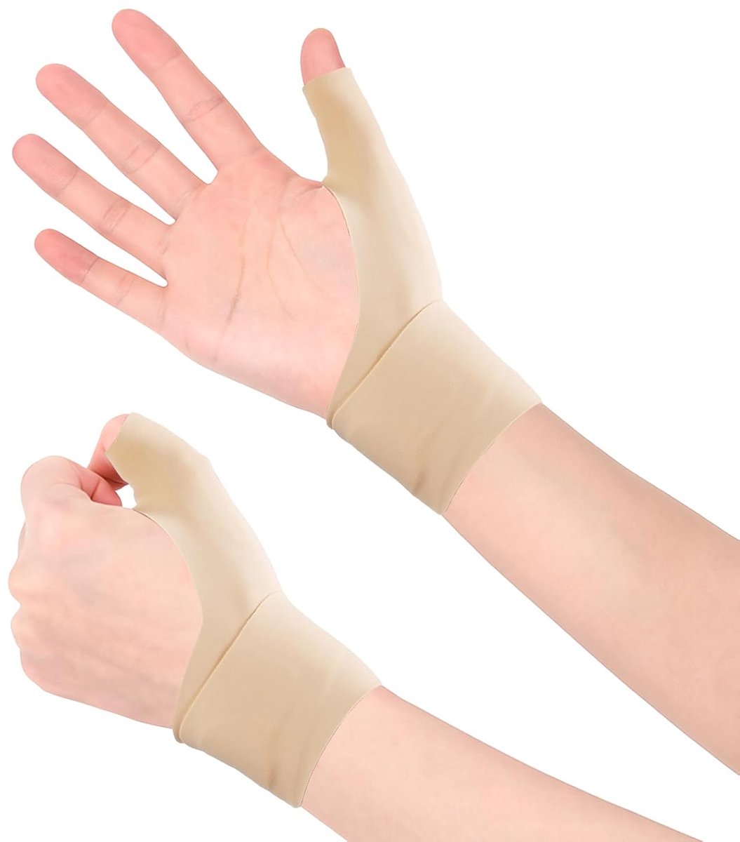 1 Pair Left and Right Thumb Splint, Soft Thumb Orthosis for Activity for Tendonitis, Osteoarthritis, Carpal Tunnel - ShopVlot