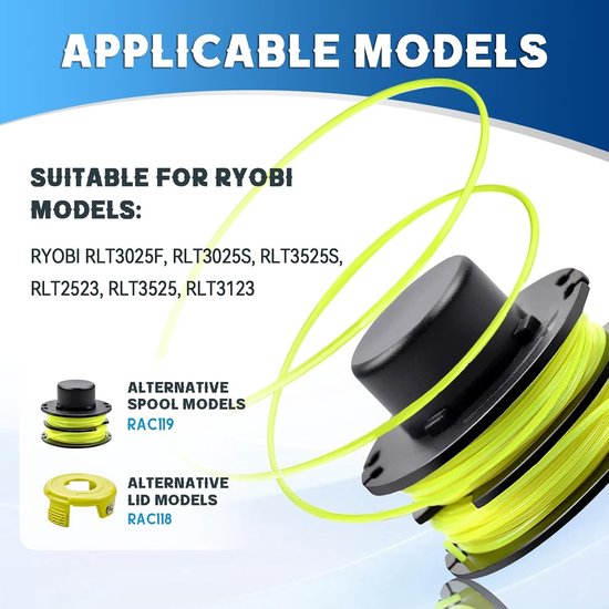 4 Stuks Vervangende Grastrimmer Spoelen Ø 1.2 mm - 8.4 m Lengte voor Diverse Modellen, Ideaal voor Tuinonderhoud en Grasmaaien — afbeelding 2