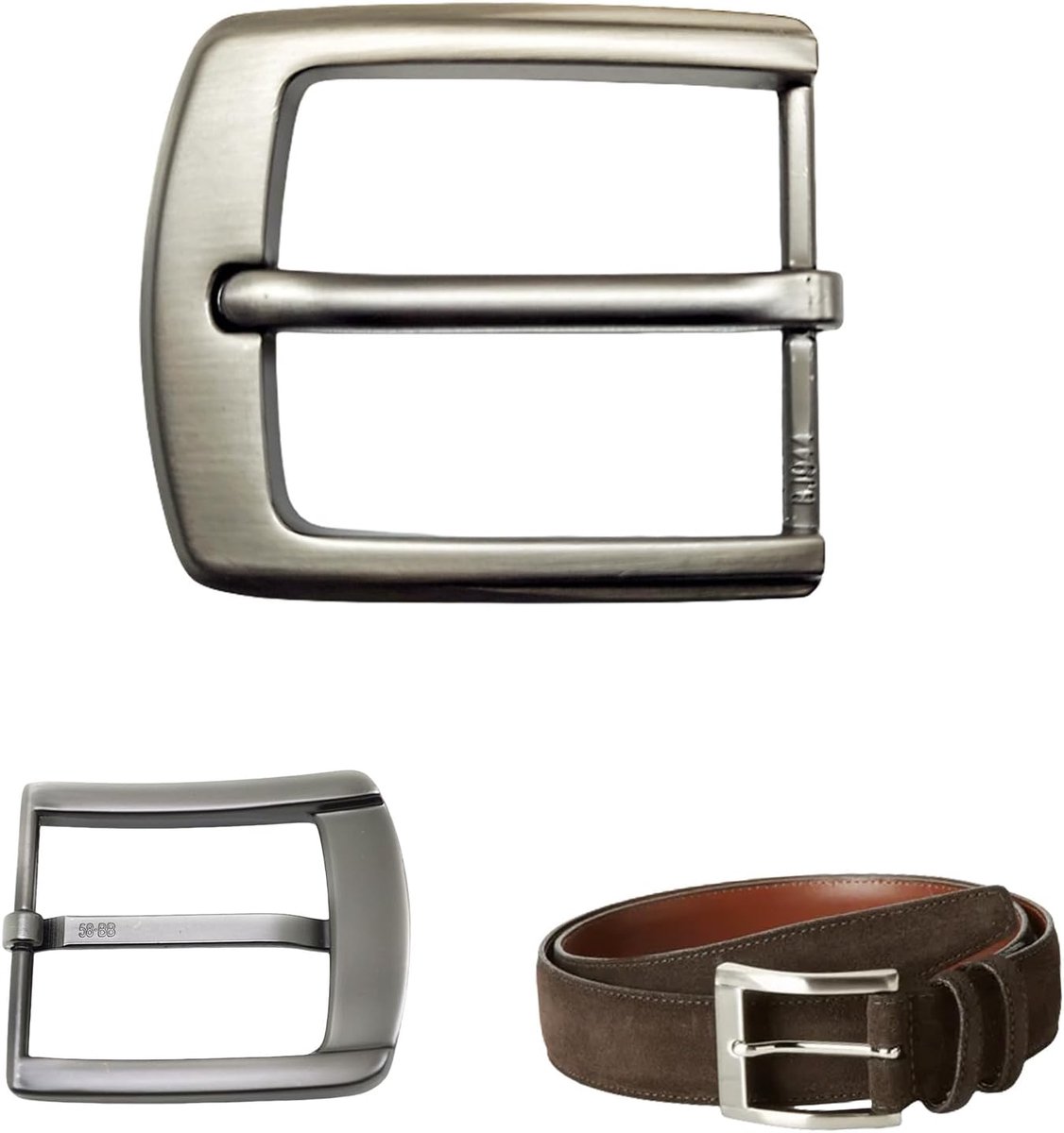 Classic Belt Buckle for Men, 40 mm Belt Buckles for Change, Single Square Replacement Buckle Zinc Alloy for Men and - ShopVlot