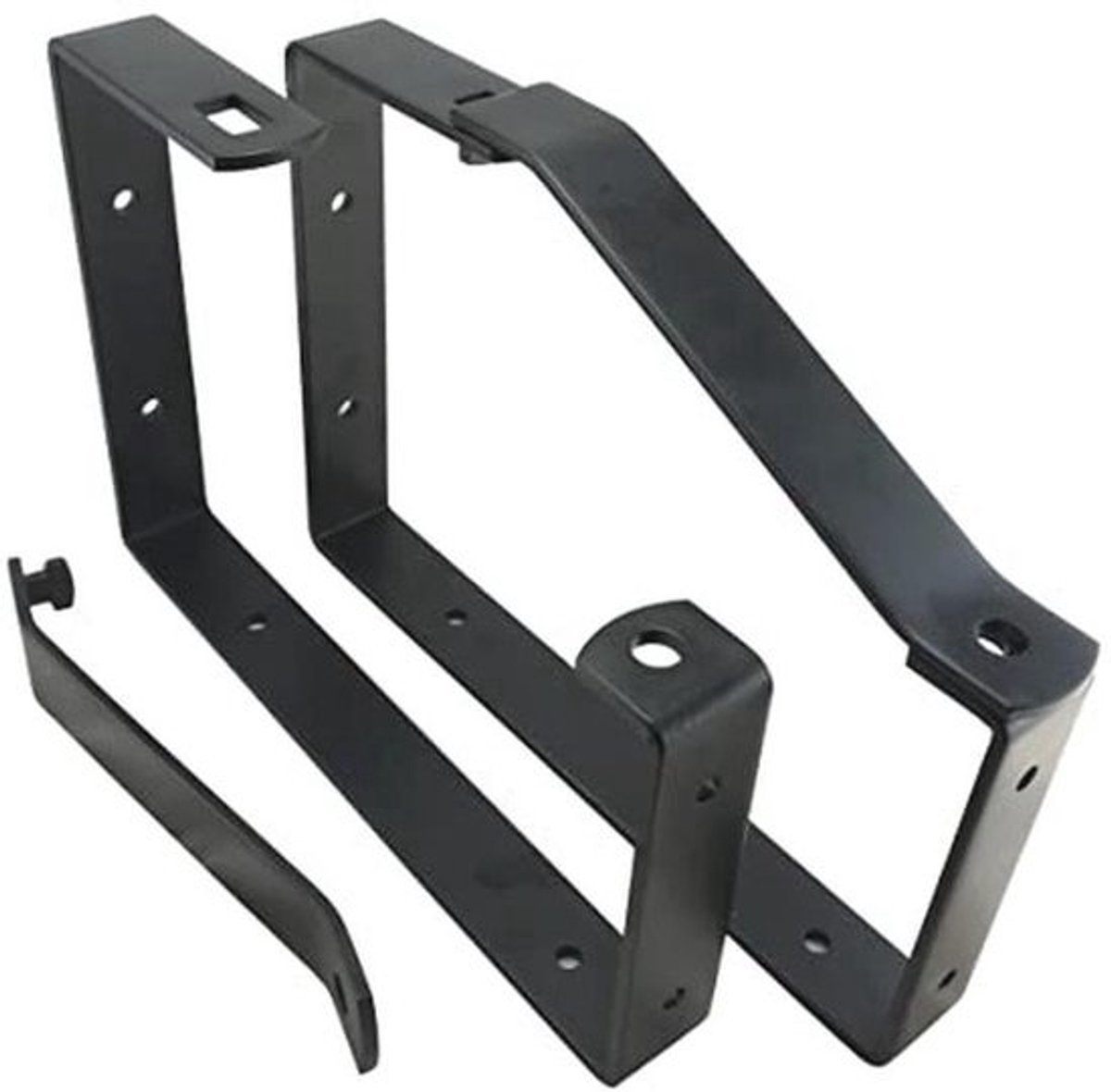 Set van 2 - Universele afsluitbare wandladderbeugels - Voor veilige opslag - Zwart