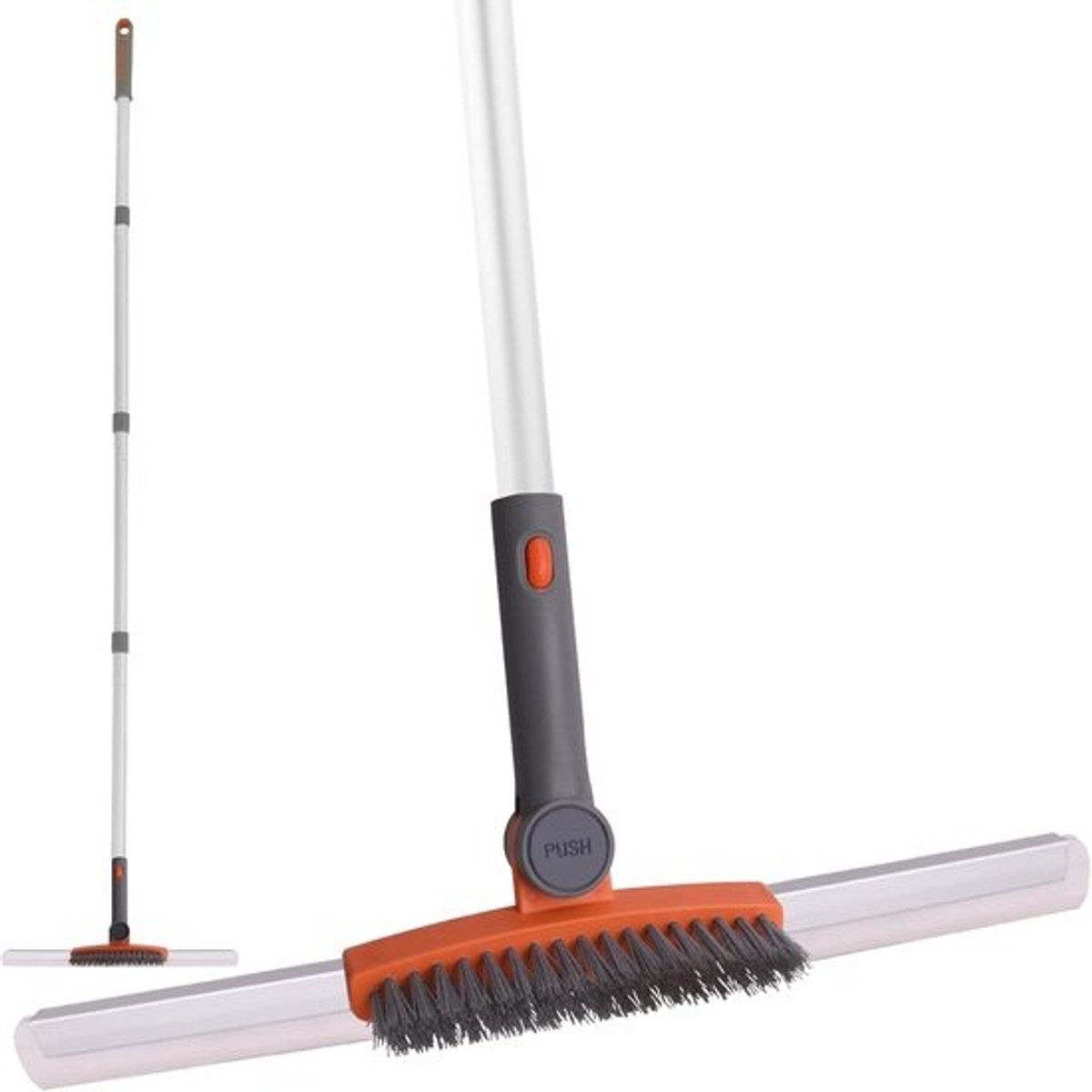 2-in-1 watertrekker met voegborstel - voor vloer, glas, douche en garage