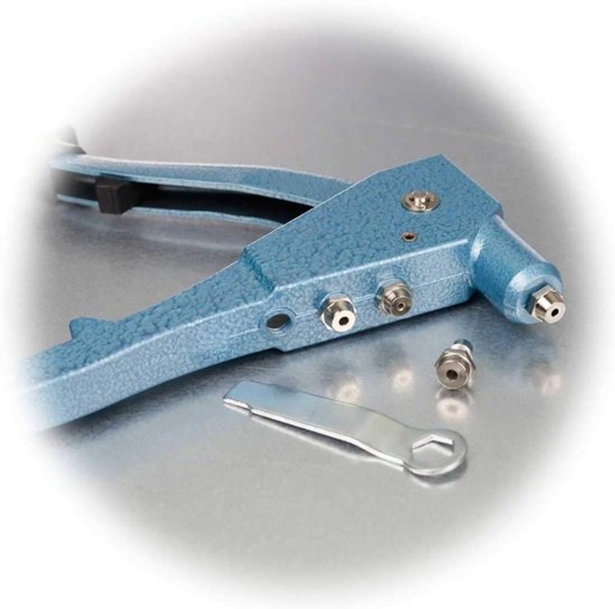 Klinknageltang - Blindklinktang - Materialen bevestigen - Smalle tangkop - 260 mm - Zilver