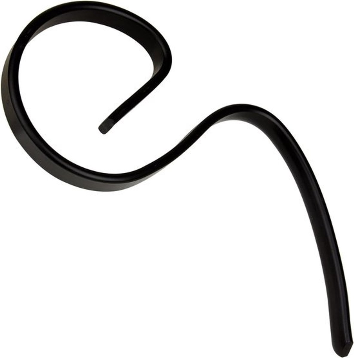 Metalen hark met eggentanden - Veertandencultivator - Bodembewerking - Gebogen ontwerp - 25 x 8 mm - Zwart
