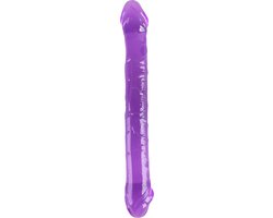 Bubblegum Blast - Lollipop Loop Paarse Klassieke Jelly Dubbele Dildo - 25