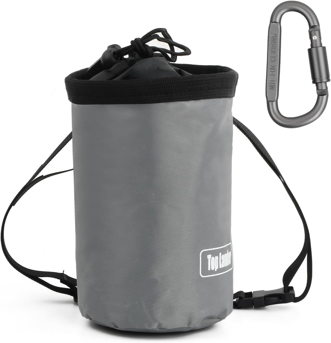 Chalk Bag Bucket with Drawstring, Climbing Chalk Bag, Waterproof Magnesia Bag and Adjustable Carabiner, Suitable for - ShopVlot
