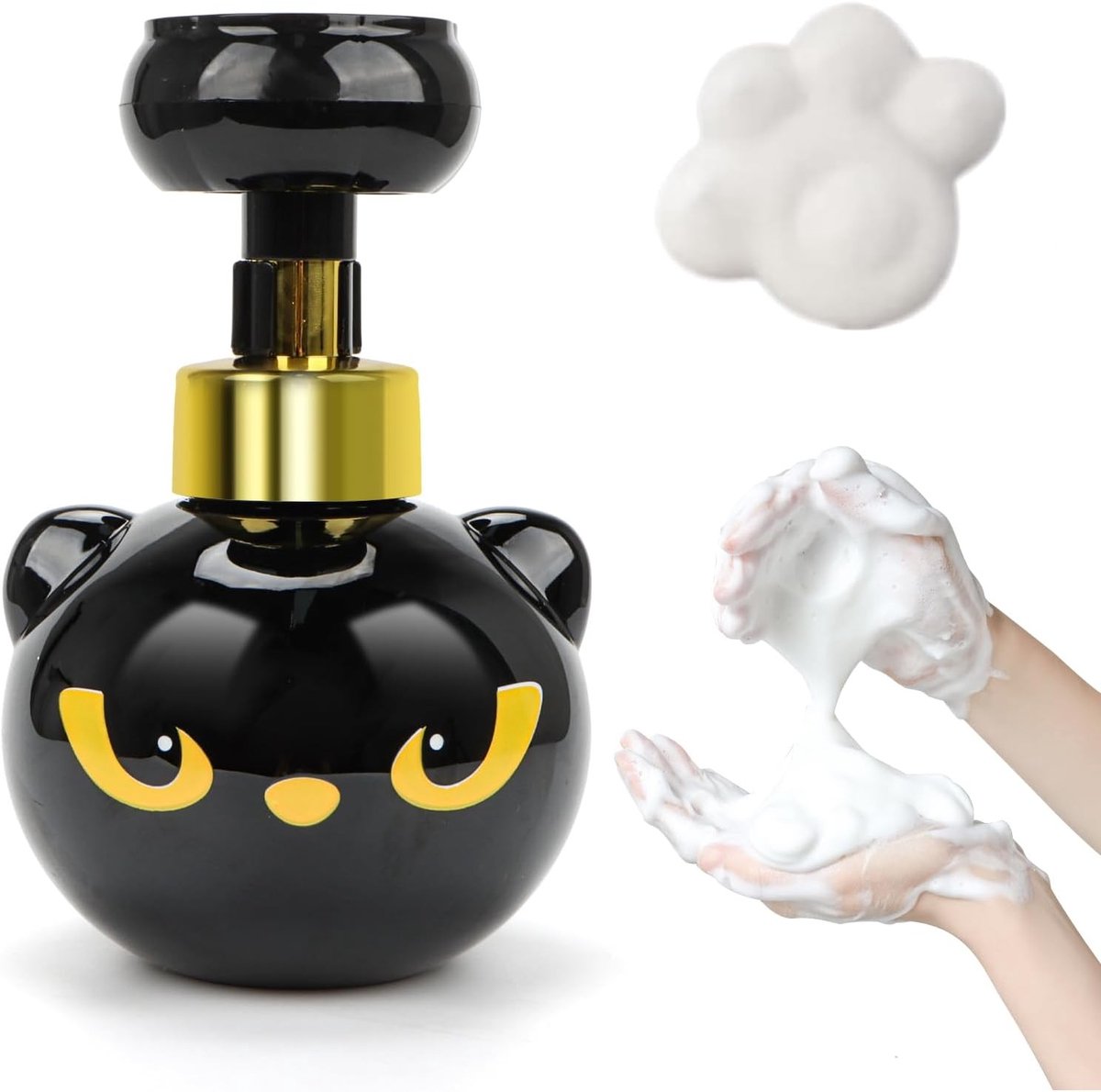 Moderne Zeepdispenser in Schattige Kattenpoot Vorm - Herbruikbare Zeepdispenser voor Badkamer, Keuken en Werkblad met Pomp