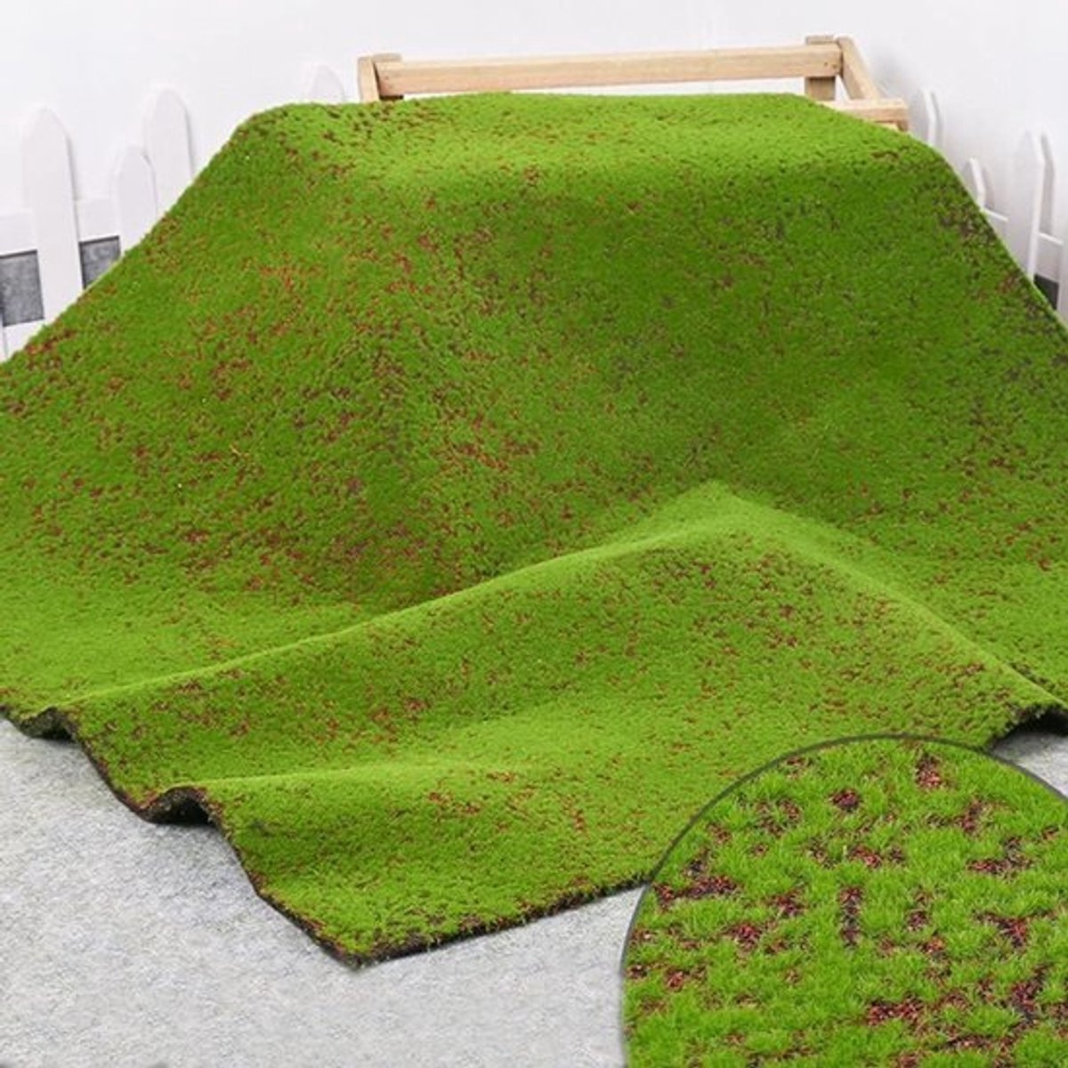 Kunstmosgrasmat - Mossentapijt - Decoratief gebruik - Levensecht uiterlijk - 100 x 100 cm - Groen