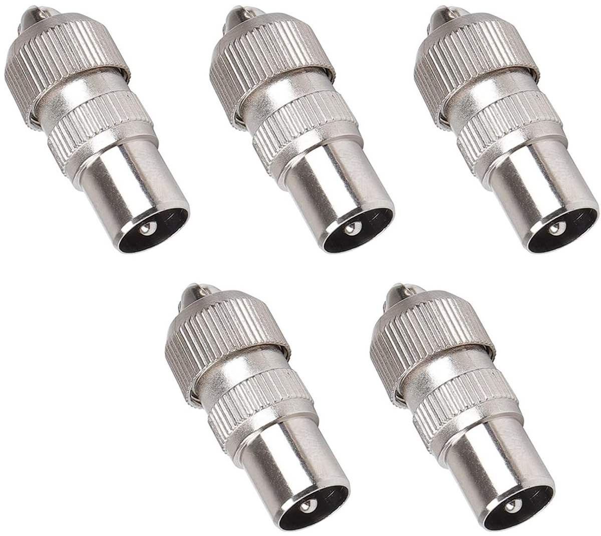 TV Antenne Connectoren 5 stuks - Male Coaxiaal Kabel Adapter - Voor installatie en reparatie - Homevero