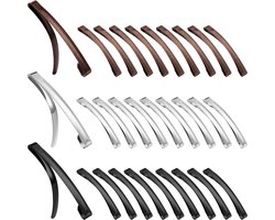 Hotop 30 Pieces Metal Hair Clips Open Non-Slip Hair Clips for Thin Hair Women Girls Various Colours (Slide Pin, Black - ShopVlot