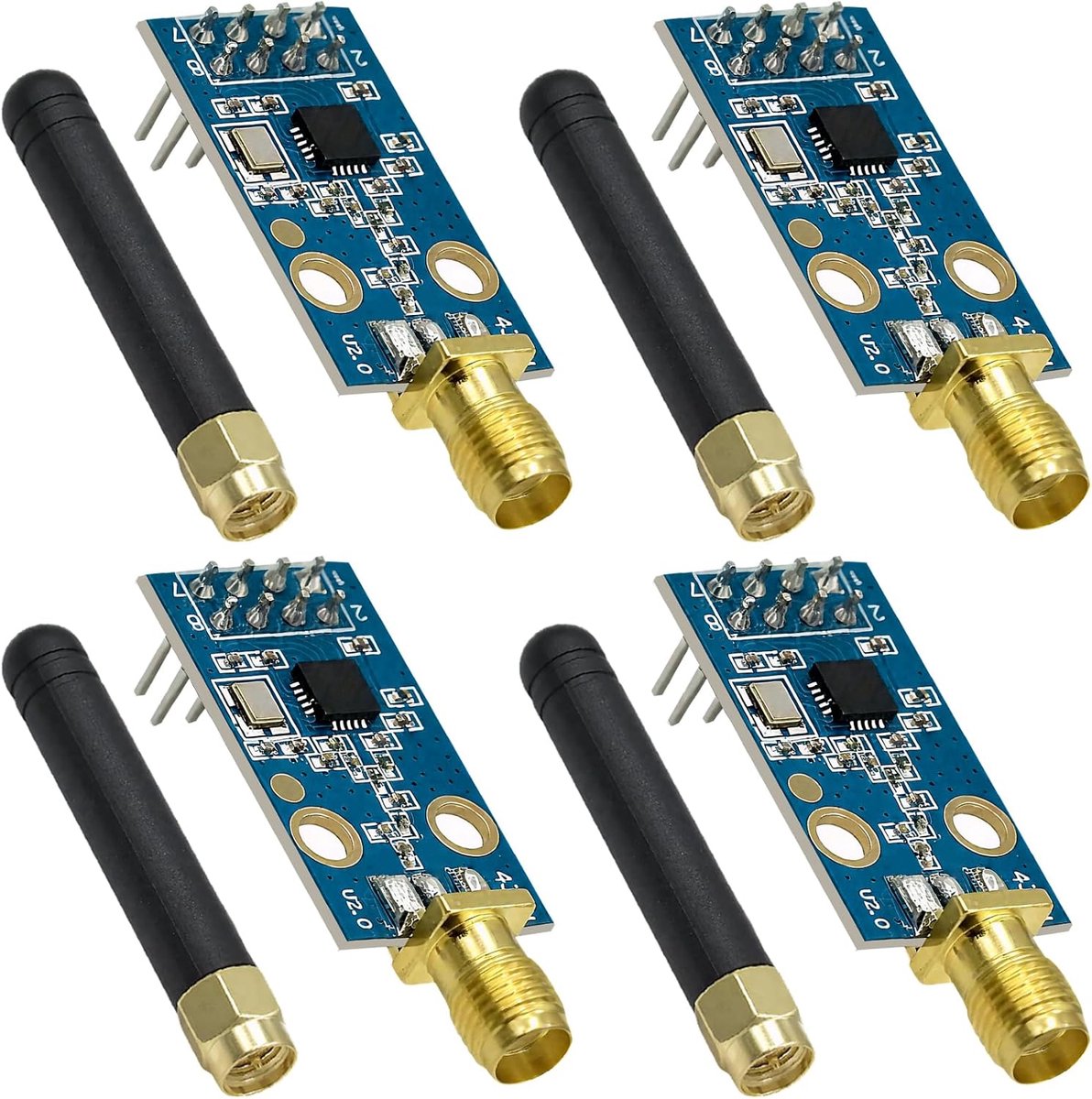 CC1101 SMA Antenne draadloze transceiver module - 433MHz frequentie - 4 stuks - krachtige digitale transmissie - ShopVlot