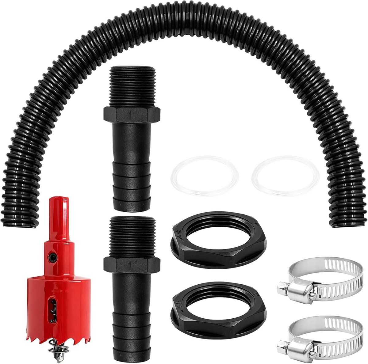 2,54 cm regenton connector, regenton aansluitset