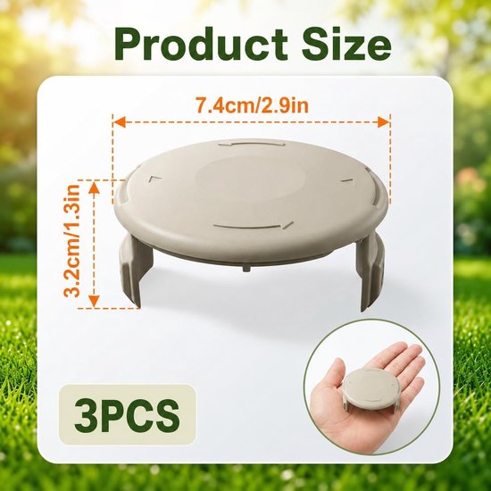 Set van 3 Grastrimmer Spoel Covers Geschikt voor Diverse 18V, 24V, 40V Grastrimmers, Duurzame ABS Spoel Covers, Ideaal voor Tuinonderhoud en Grasonderhoud — afbeelding 5