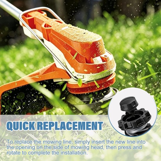2 stuks maaikop voor Stihl Autocut C5-2, draadkop voor Stihl FS40 FS45 FS46 FS50 FSE60 grastrimmer, bosmaaierkop, draadspoel, reserveonderdeel 2 mm maaidraad, accessoires — afbeelding 3
