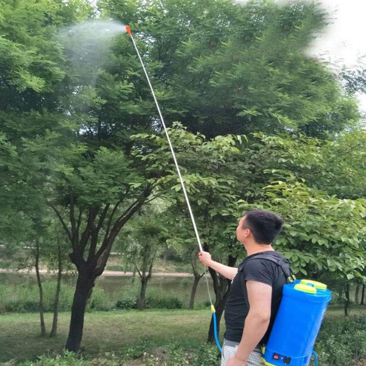 Spray Extension Tube 2.6m voor Tuin en Landbouw, RVS Verlengbuis met 8-delig Uittrekbaar Ontwerp voor Fruitboomverzorging