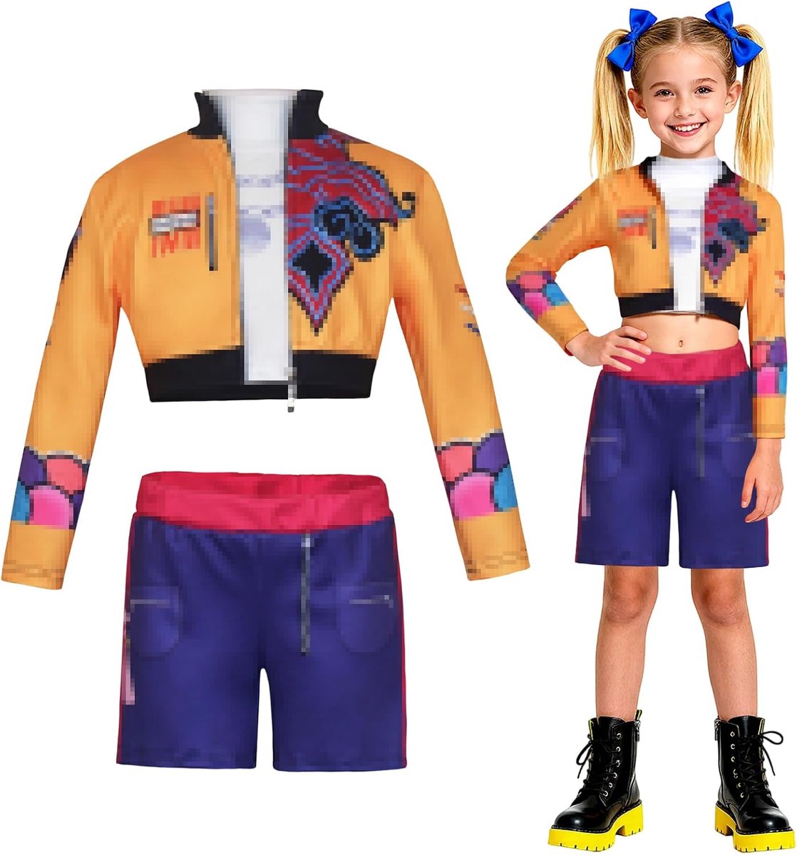 Cosplay Top en Shorts Uniform, Hun-ters Ru-mi Anime Cosplay Kostuum, Kostuums Karakter Fancy Dress Up Volwassen Uniform Outfits Volledige Set Halloween Carnaval Party