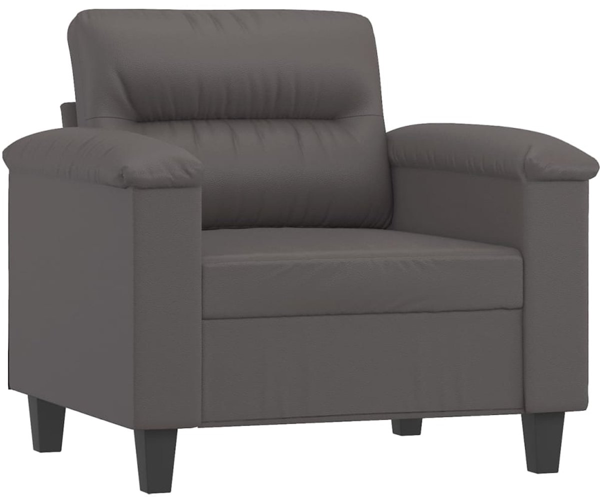 vidaXL Fauteuil - 60 - cm - kunstleer - grijs