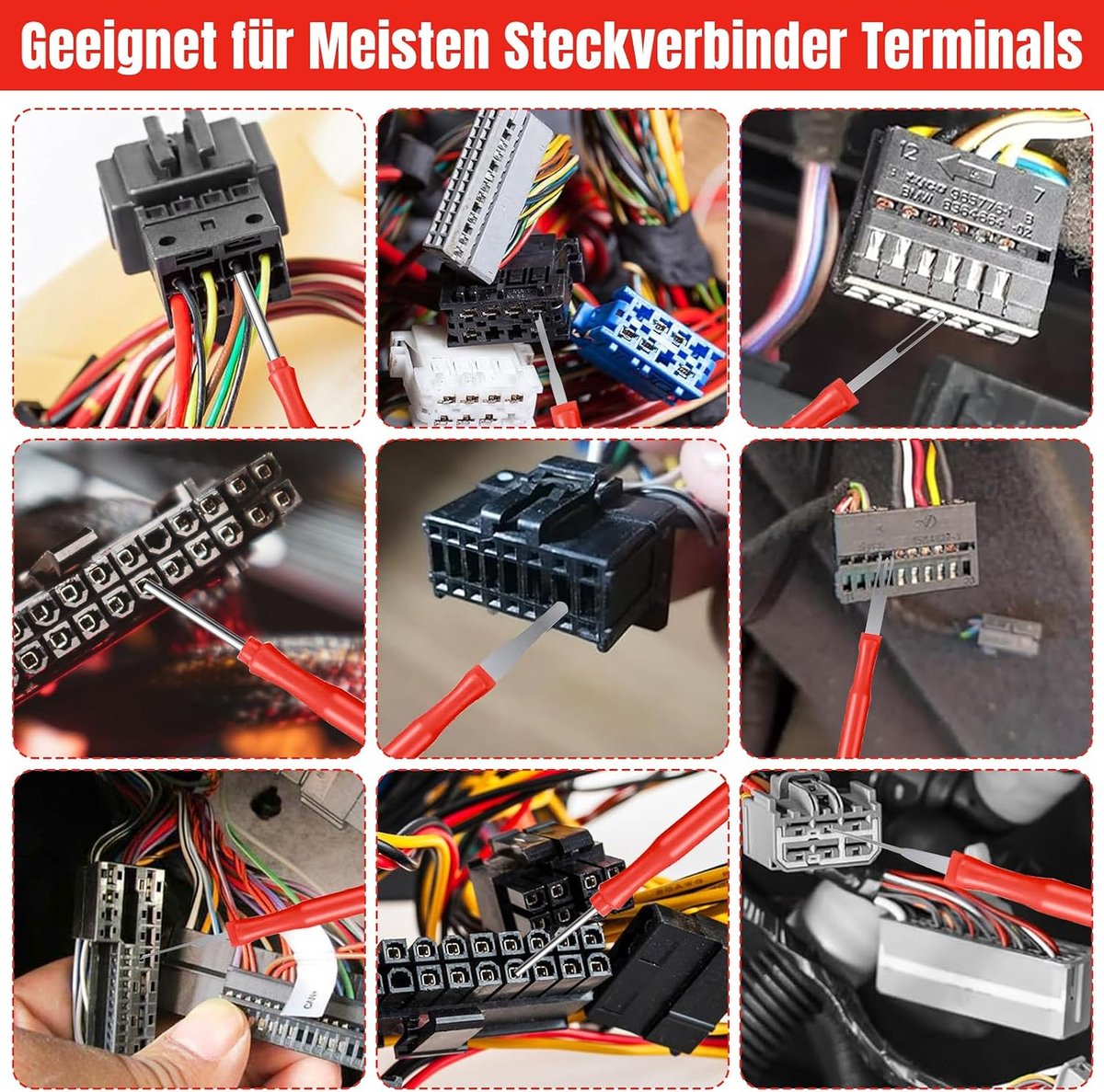 30 stuks terminalverwijderingsgereedschap, ontgrendelingsgereedschap, auto-ontgrendelingsgereedschap, autokabelstekker, terminalverwijderingsgereedschapsset met doos voor de meeste connectorterminals