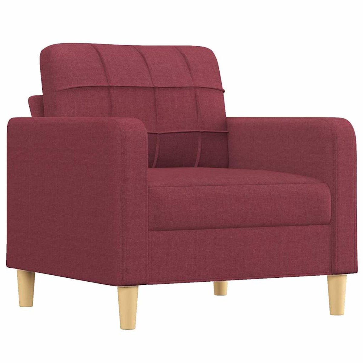 vidaXL Fauteuil - 60 - cm - stof - wijnrood