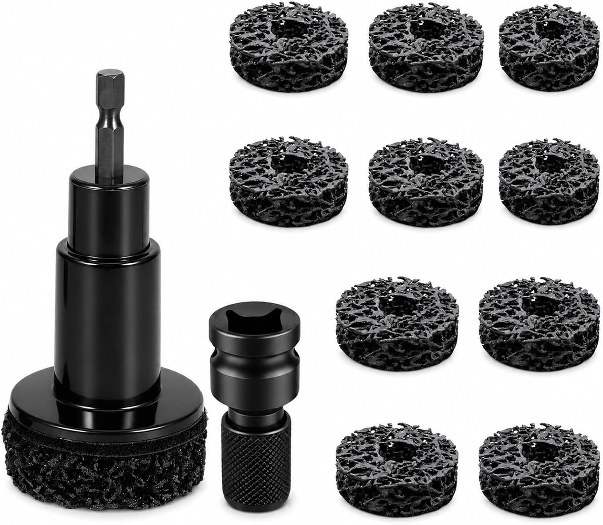 Wielreinigings- en reparatieset, bevat 10 afstandstukken, wielnaafreinigingsgereedschap, wielbouten en - ShopVlot