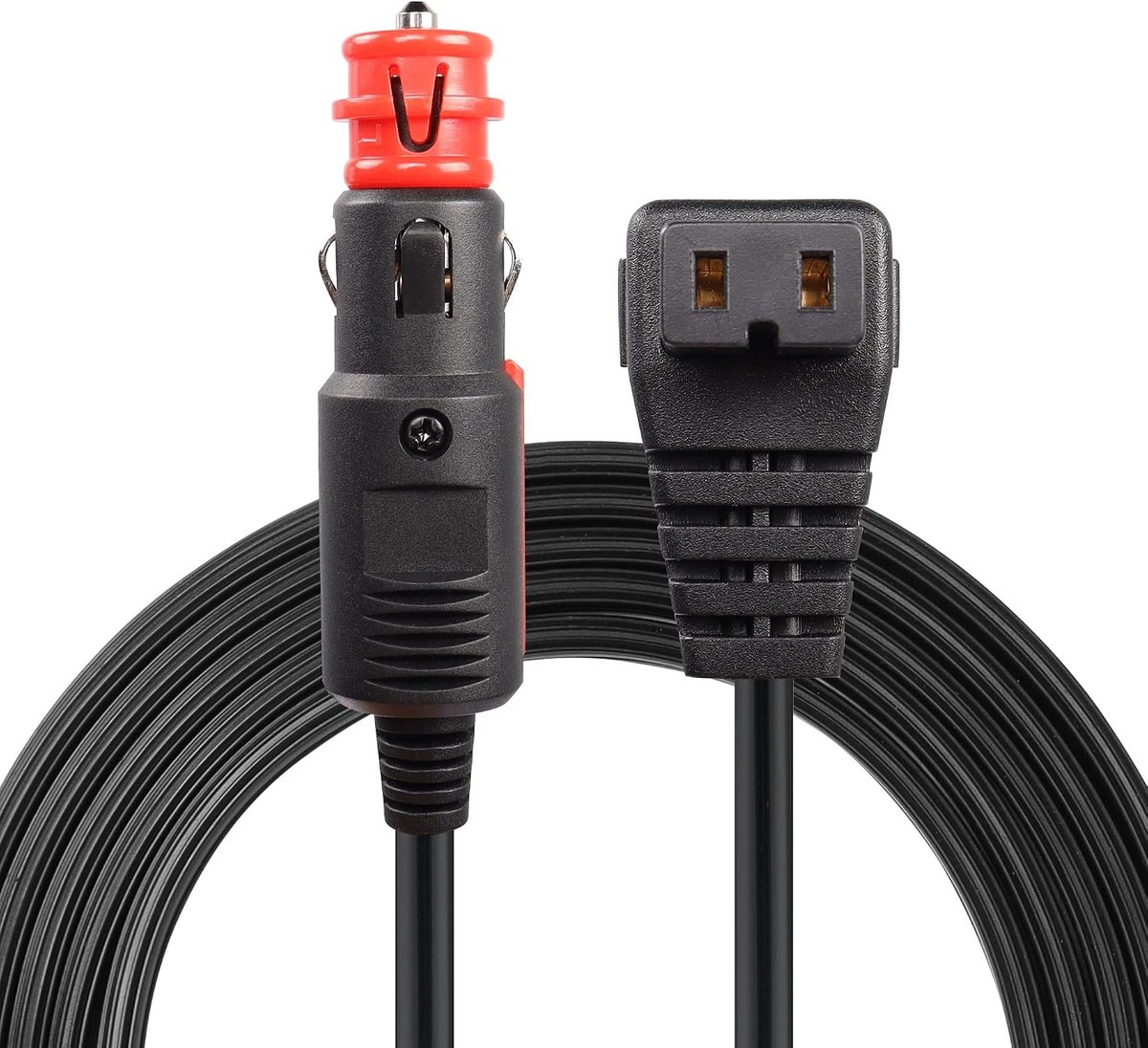 GINTOOYUN 16AWG Car Fridge Cable 9.84FT Cigarette Lighter Plug to DC12/24V Two Pin Square Port Car Refrigerator Power - ShopVlot