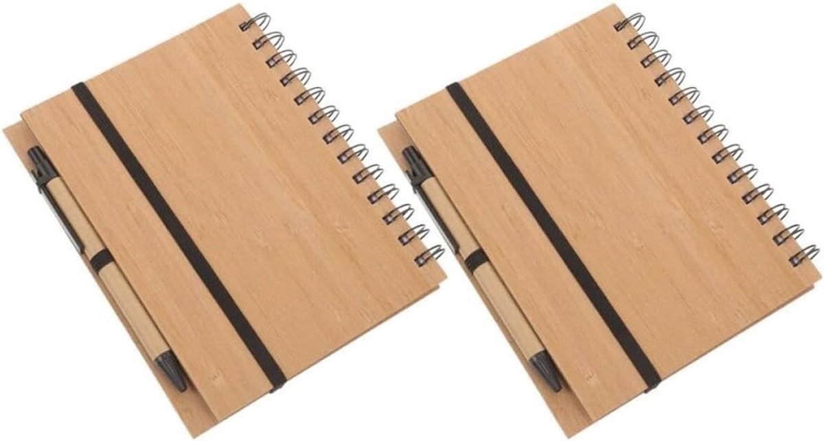Creatief studentenbriefpapier Bamboe Cover Notitieboekje Bamboebord Notitieboekje Spoelnotitieboekje