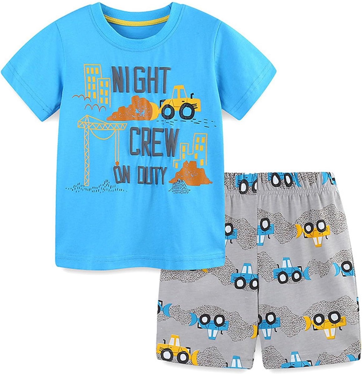 2-delige set voor jongens, katoen, T-shirt, shorts, kinderen, zomer, effen, chic, minimalistisch, voor een eenvoudige en moderne stijl in het dagelijks leven, A48