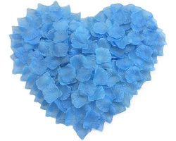Huaao Romantische rozenblaadjes, 3000 stuks, voor Valentijnsdag, verloving, verjaardag, jubileum, hemelsblauw
