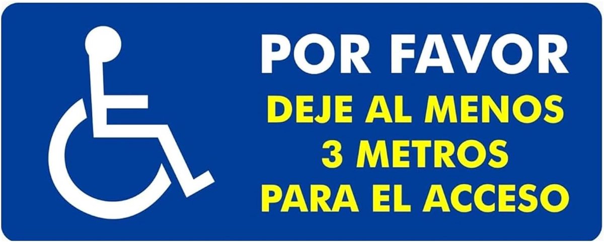 Stickers voor gehandicapte handicaps, laat ten minste 3 meter voor toegang, 1 stuk voor auto, bestelwagen, vrachtwagen, sticker (uitwendig gebruik)