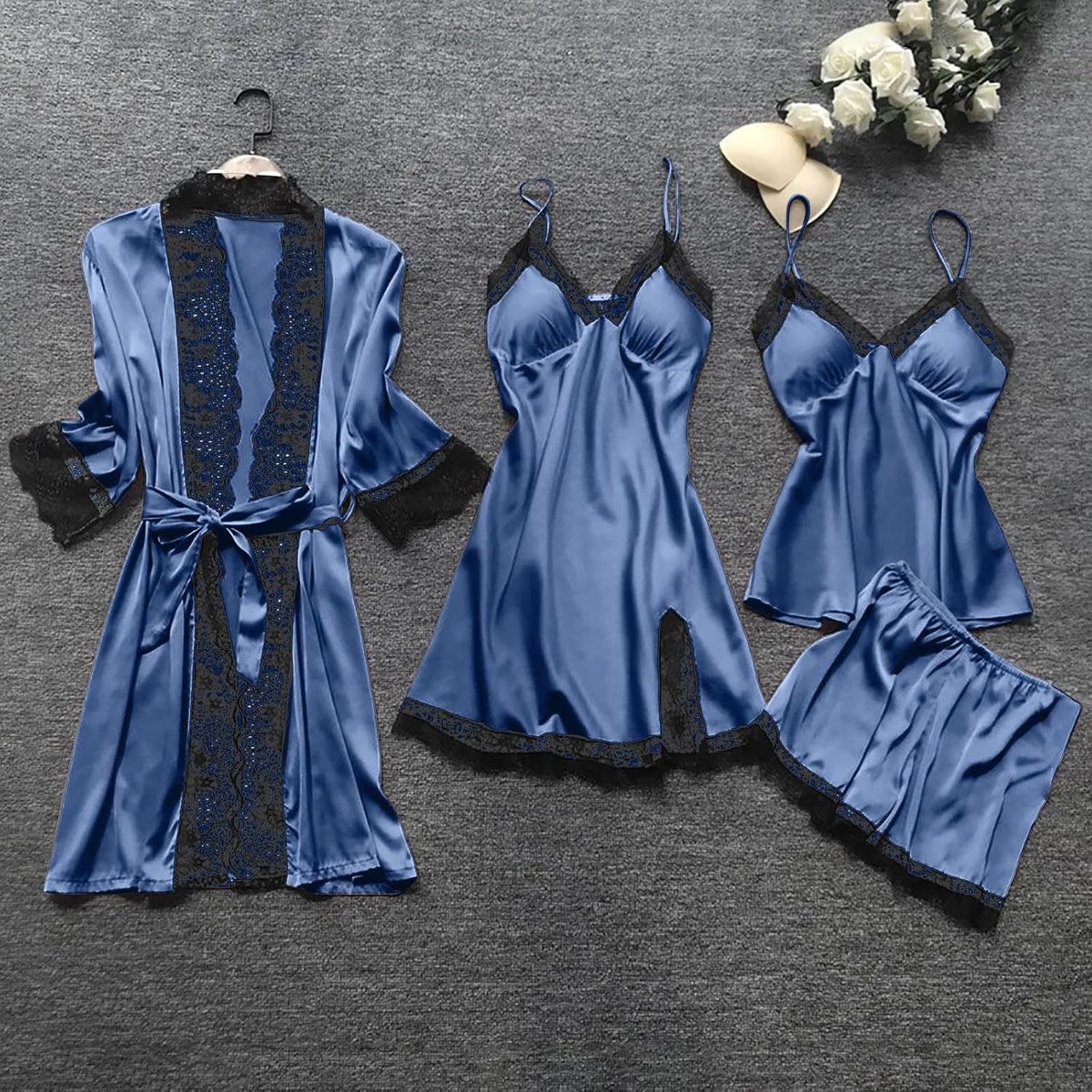 Sexy lingerie dames transparant kant body babydoll ondergoed set verleidelijk borduurwerk zacht comfortabel nachtkleding A164