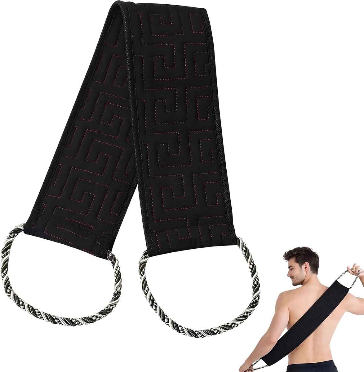 1 stuk rugschrobber, achterdoucheborstel, rugmassage, doucherugsponzen, rugschrobber, rugdouche-peeling, verbetert de huid, uniseks
